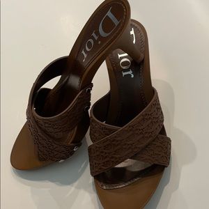 Christian Dior Brown Mules Size 35 (euro)